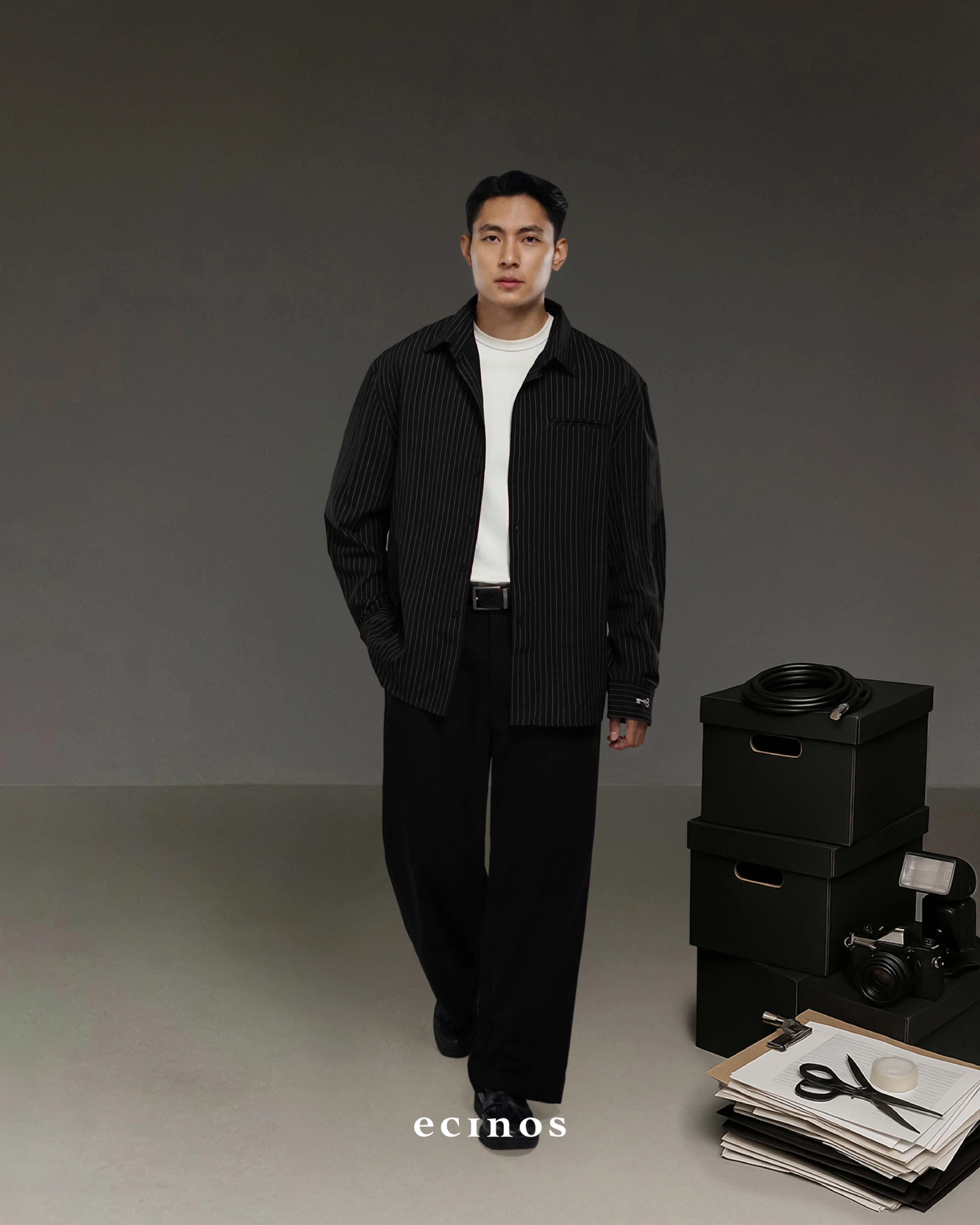 ECINOS Man - Striped Oversized Shirt (Man Version) - Image 5