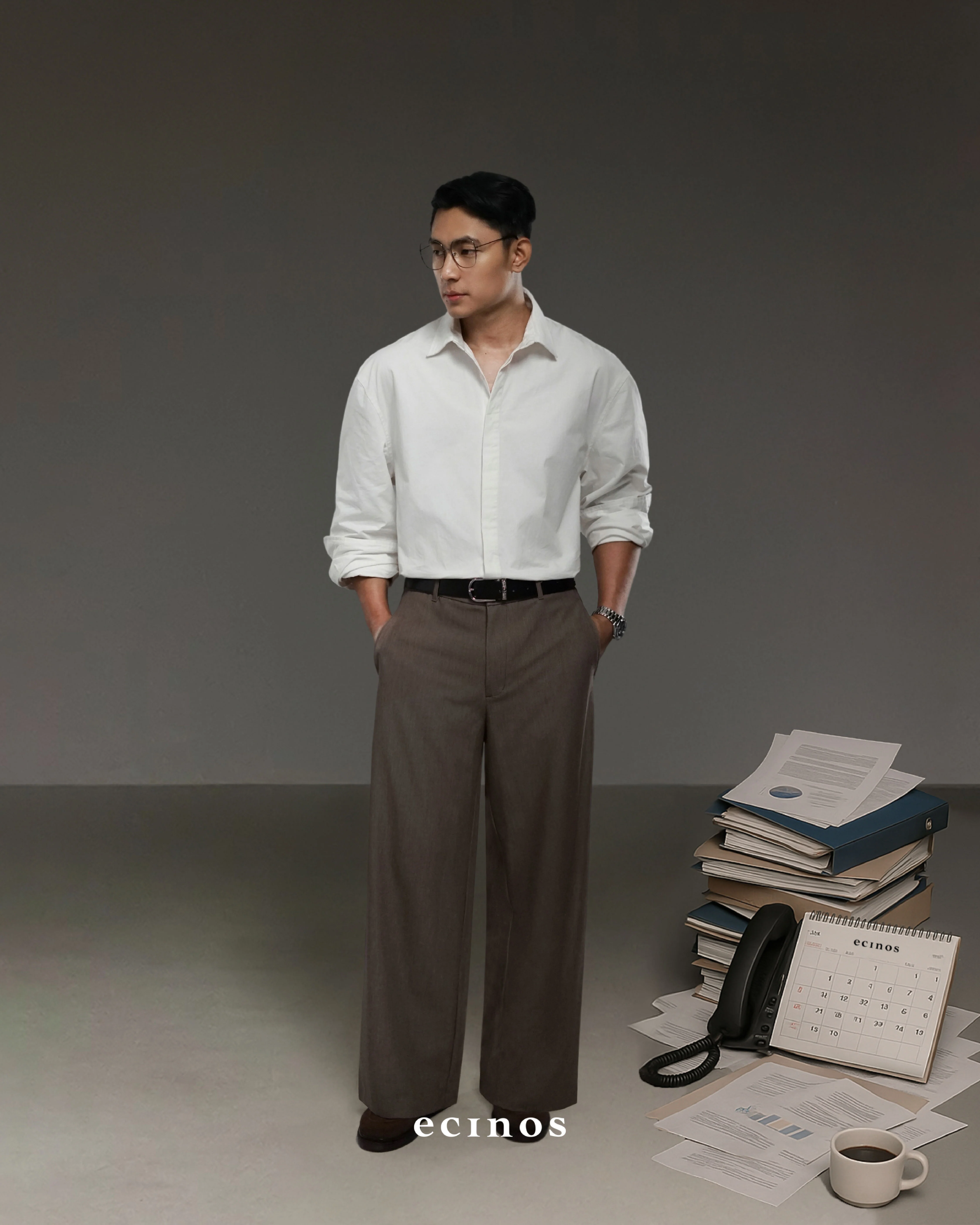 ECINOS Man - Tailored Wide Leg Trousers - Image 7