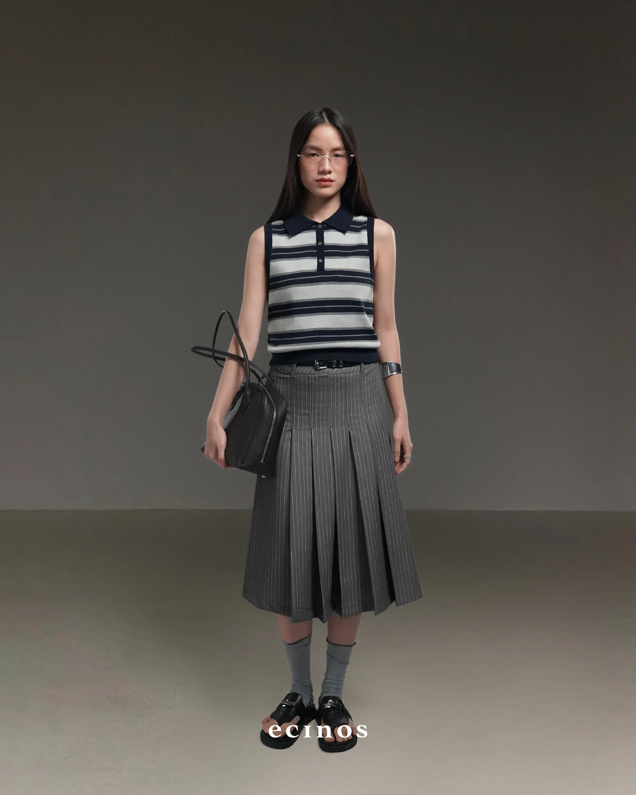 ECINOS - Ollie Knitted Polo Vest - Image 8