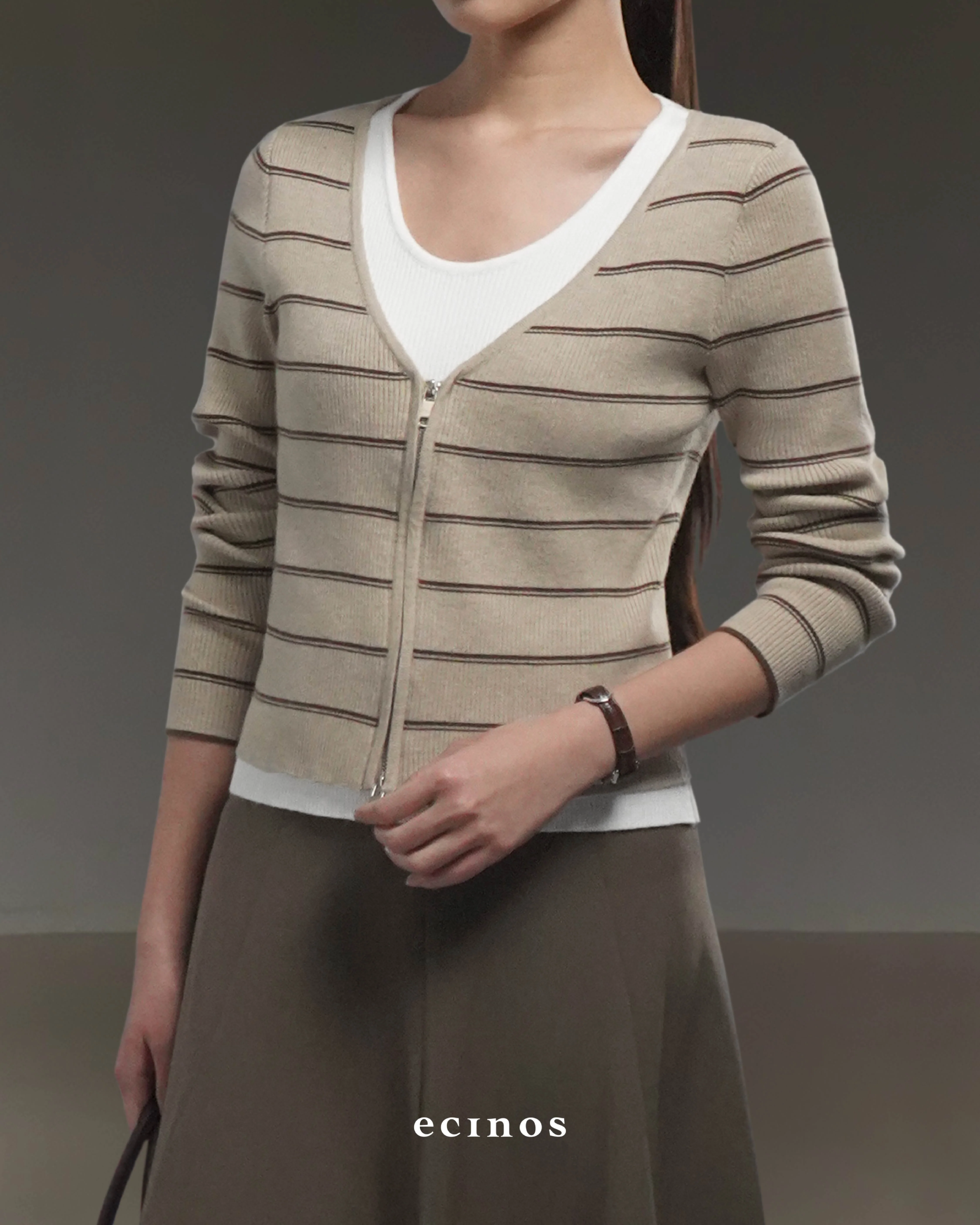 ECINOS - Rosie Layered Double-Zip Cardigan - Image 13