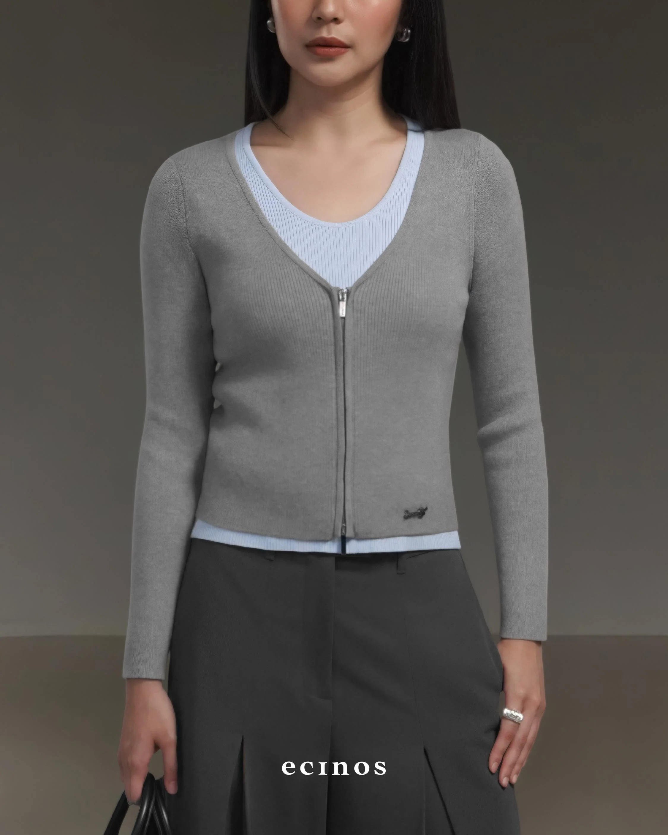 ECINOS - Rosie Layered Double-Zip Cardigan - Image 15