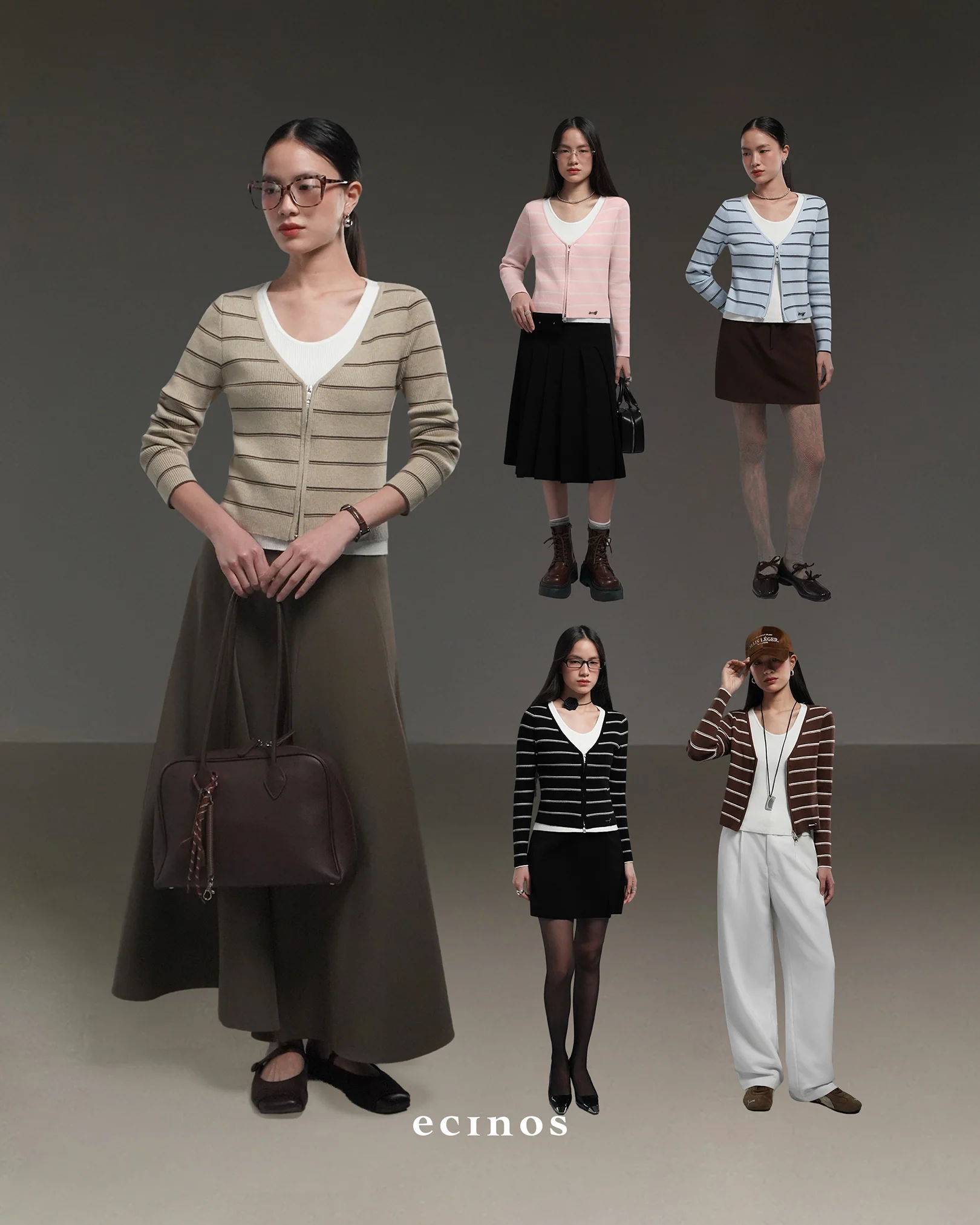 ECINOS - Rosie Layered Double-Zip Cardigan - Image 3