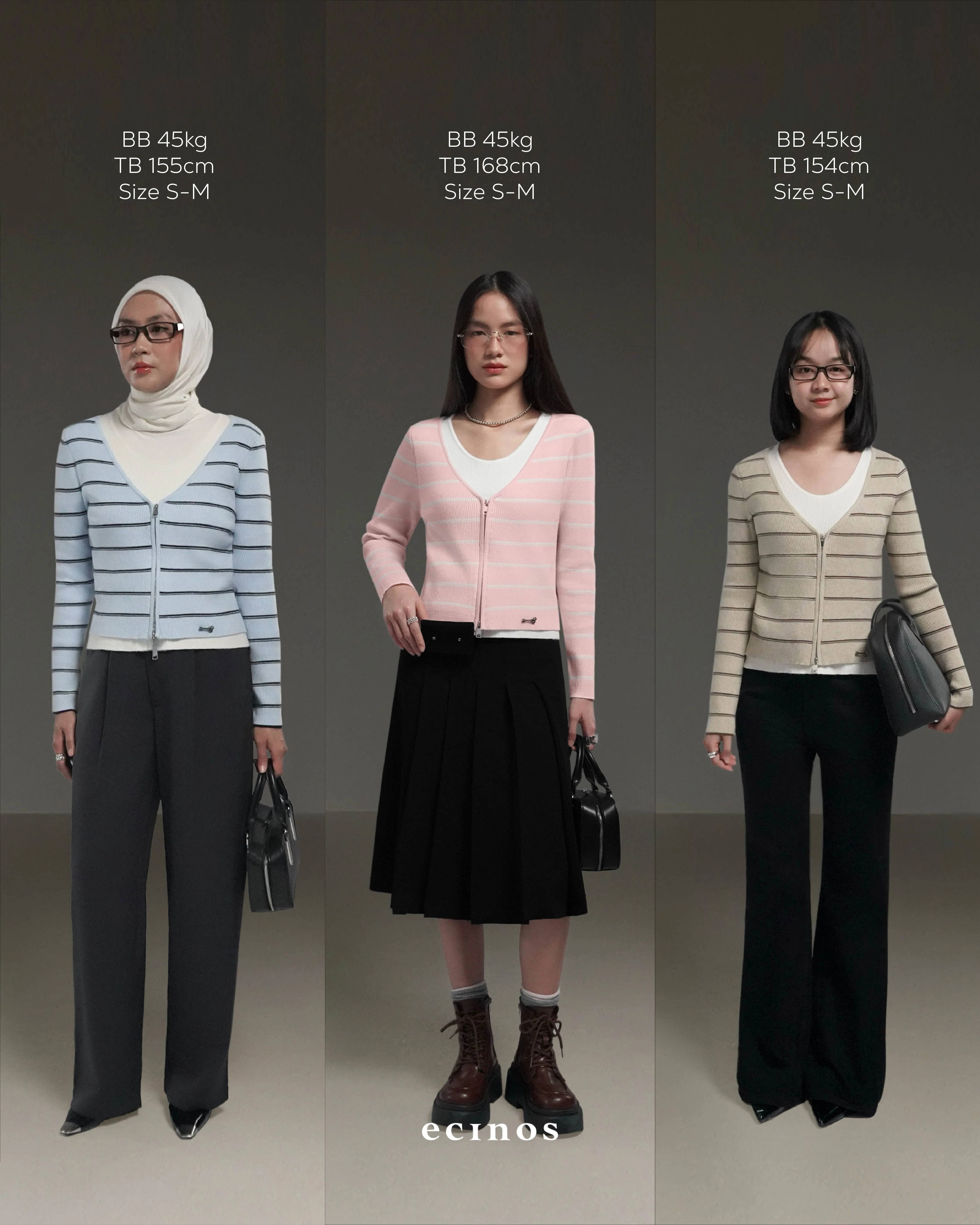 ECINOS - Rosie Layered Double-Zip Cardigan - Image 4