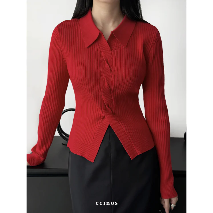 ECINOS - Marketing Twisted Knit Top - Image 5